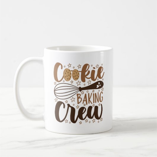 Fun Cookie Baking Crew Design Kaffeetasse (Links)