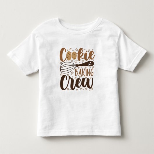 Fun Cookie Baking Crew Design Kleinkind T-shirt (Vorderseite)