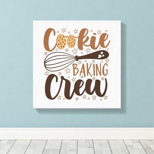 Fun Cookie Baking Crew Design Leinwanddruck (Insitu (Holzboden))