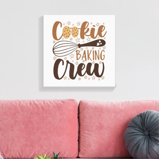 Fun Cookie Baking Crew Design Leinwanddruck (Insitu (Wohnzimmer))