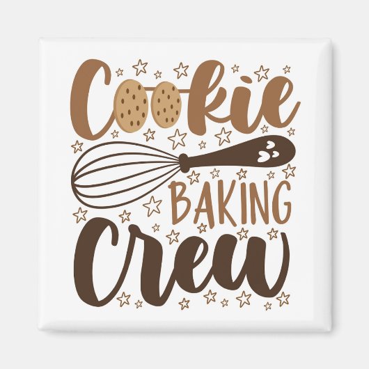 Fun Cookie Baking Crew Design Magnet (Vorne)