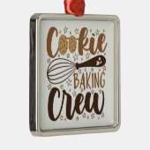 Fun Cookie Baking Crew Design Ornament Aus Metall (Rechts)