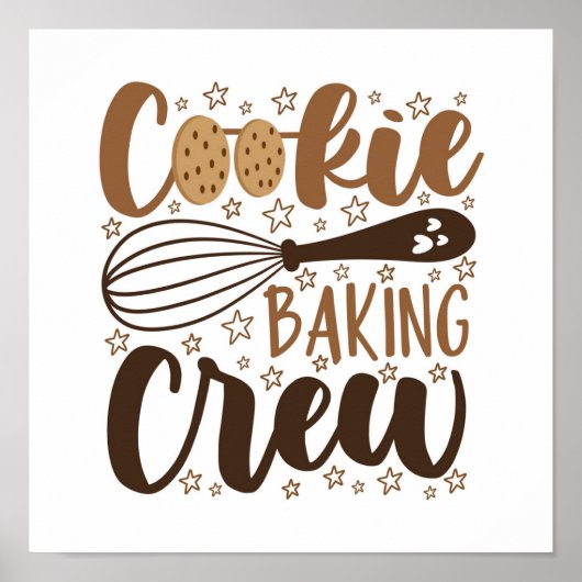 Fun Cookie Baking Crew Design Poster (Vorne)