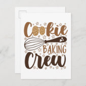 Fun Cookie Baking Crew Design Postkarte (Vorne/Hinten)