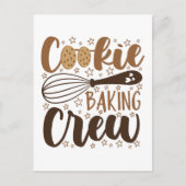 Fun Cookie Baking Crew Design Postkarte (Vorderseite)
