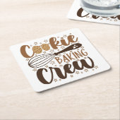 Fun Cookie Baking Crew Design Rechteckiger Pappuntersetzer (angewinkelt)