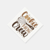 Fun Cookie Baking Crew Design Serviette (Ecke)