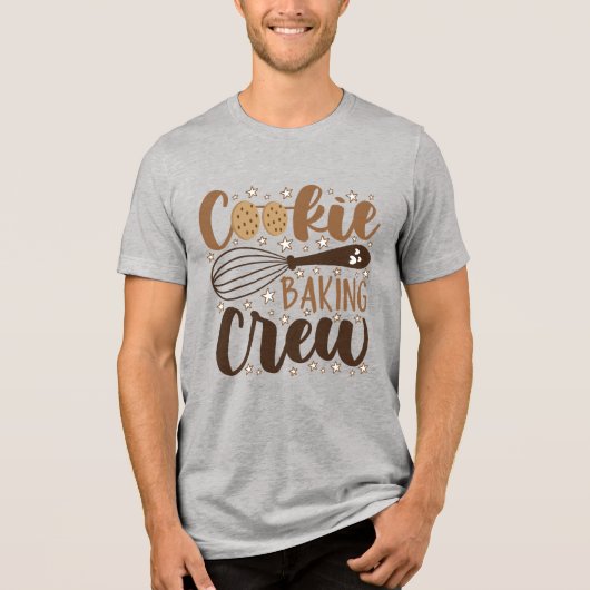 Fun Cookie Baking Crew Design Tri-Blend Shirt (Vorderseite)