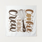 Fun Cookie Baking Crew Design Wandteppich (Vorderseite (Horizontal))