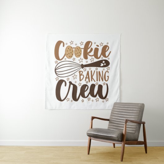 Fun Cookie Baking Crew Design Wandteppich (Beispiel)