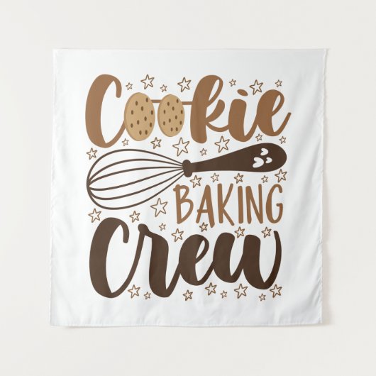 Fun Cookie Baking Crew Design Wandteppich (Vorderseite)
