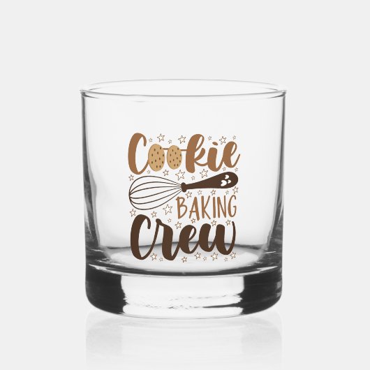 Fun Cookie Baking Crew Design Whiskyglas (Vorderseite)