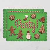 Fun Cookies und Candy Weihnachten Party Einladung (Vorne/Hinten)
