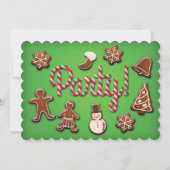 Fun Cookies und Candy Weihnachten Party Einladung (Vorderseite)