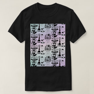 Fun Cool Best Vater Multicolor Doodle Design T-Shirt