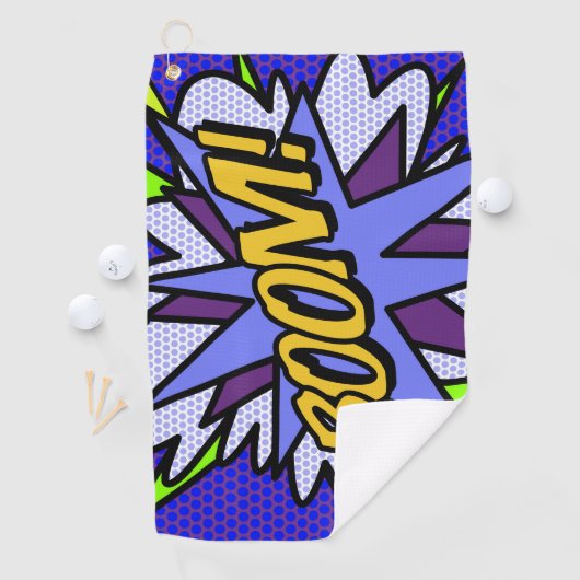 Fun Cool BOOM Comic Book Superhero Golfhandtuch (Insitu)