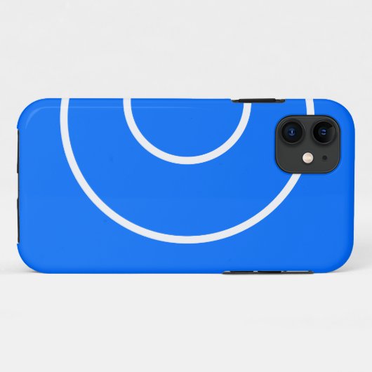 Fun Cool Bright Blue White Concentric Art Muster Case-Mate iPhone Hülle (Rückseite (Horizontal))