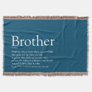Fun Cool Brother Definition Modern Blue Decke