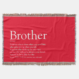 Fun Cool Brother Definition Modern Red Decke