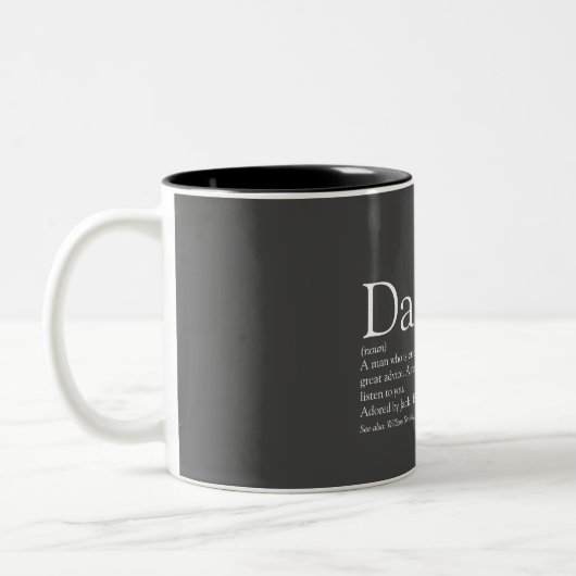 Fun Cool Daddy Definition Quote Zweifarbige Tasse (Links)