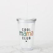 Fun Cool Mama Club, Mama Geschenk Acryltrinkbecher (Vorderseite)