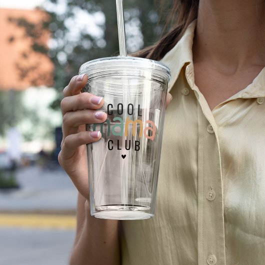 Fun Cool Mama Club, Mama Geschenk Acryltrinkbecher