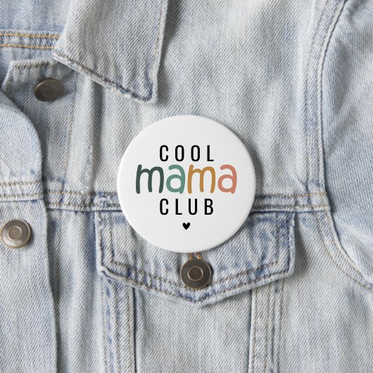 Fun Cool Mama Club, Mama Geschenk Button (Beispiel)