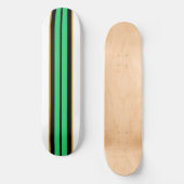 Fun Cool Mint Green Schwarz-weiß Racing Streifen Skateboard (Vorderseite)