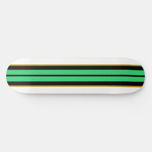 Fun Cool Mint Green Schwarz-weiß Racing Streifen Skateboard (Horizontal)
