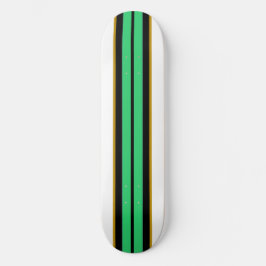 Fun Cool Mint Green Schwarz-weiß Racing Streifen Skateboard
