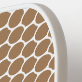Fun Cool Mocha White Oval Honeycomb Muster Pickleball Schläger (Linke Seite)