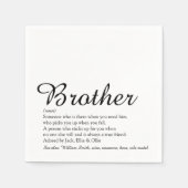 Fun Cool Modern Best Ever Brother Definition Serviette (Vorderseite)