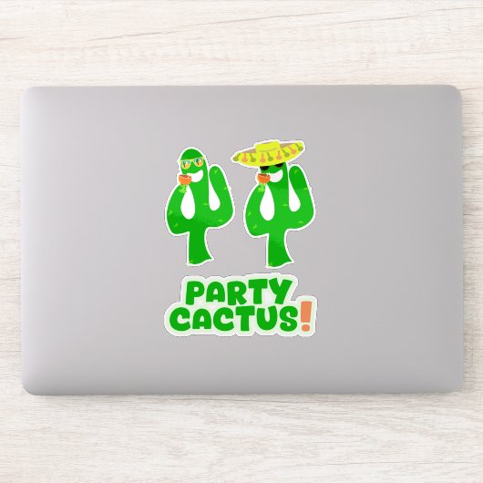 Fun Cool Party Cactus Set Stickers Aufkleber (Computer)