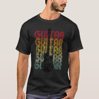 Fun Cool Retro Berühmte Gitarre Rockgitarrist T-Shirt