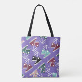 Fun Cool Retro farbenfrohe Sneaker Cartoon Muster Tasche (Rückseite)