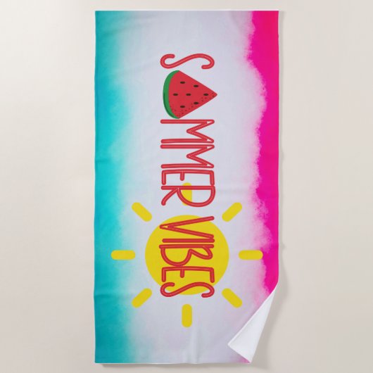 Fun Cool Summer Vibes Summer Strandtuch (Vorderseite)