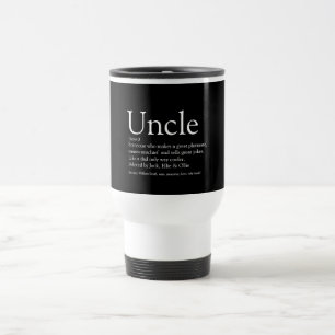 Fun Cool Uncle Definition Black and White Fun Reisebecher