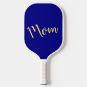 Fun Cool Vibrant Elegant Royal Blue "Mama" Script Pickleball Schläger (Vorderseite)