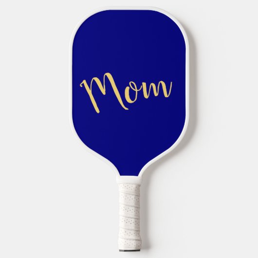 Fun Cool Vibrant Elegant Royal Blue "Mama" Script Pickleball Schläger (Vorderseite)