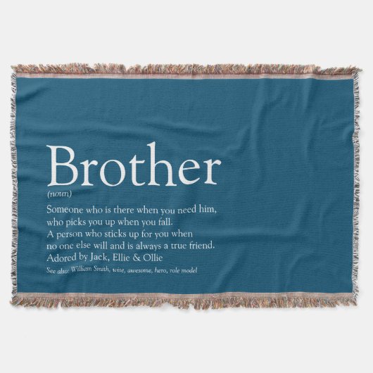 Fun Cooler Bruder Definition Modernes Blau Decke (Vorderseite)