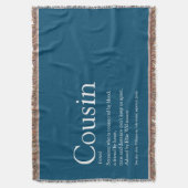 Fun Cooler Cousin Definition Modernes Blau Decke (Vorderseite Vertikal)