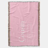 Fun Cooler Cousin Definition Modernes Rosa Decke (Vorderseite Vertikal)