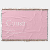 Fun Cooler Cousin Definition Modernes Rosa Decke (Vorderseite)