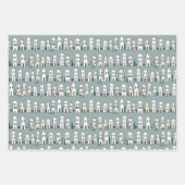 Fun Coordinating Christmas Wrapping Paper Geschenkpapier Set (Vorderseite 2)