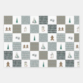 Fun Coordinating Christmas Wrapping Paper Geschenkpapier Set (Vorderseite)