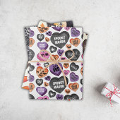 Fun Coquette halloween candy heart spinnweb Geschenkpapier Set