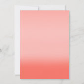 Fun Coral Ombre BABY blockt Gender Neutral Dusche Einladung (Rückseite)