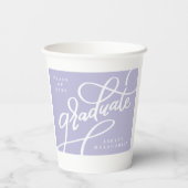 Fun Corner Script Purple Grad Party Pappbecher (Rückseite)