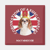 Fun CORONATION eines Königs Charles Spaniel Magnet (Vorne)