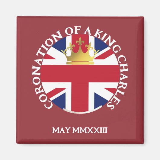 Fun CORONATION eines Königs Charles Spaniel Magnet (Vorne)